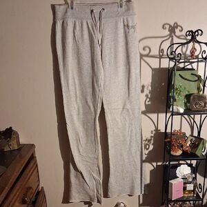 PINK Victoria's Secret Gray Drawstring Wide Leg Lounge Pants Size XS